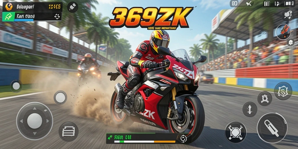 Tampilan gameplay <strong>369ZK</strong> yang mendebarkan di trek balapan.
