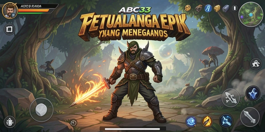 Tampilan menawan dari gameplay petualangan ABC33 yang seru.