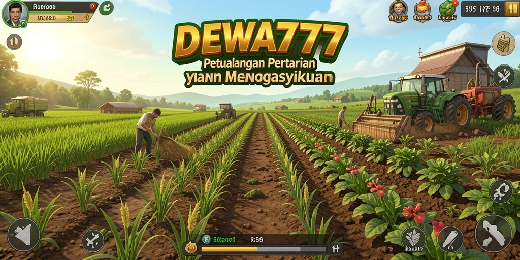 Tampilan menarik dari gameplay pertanian DEWA777 yang menyenangkan.
