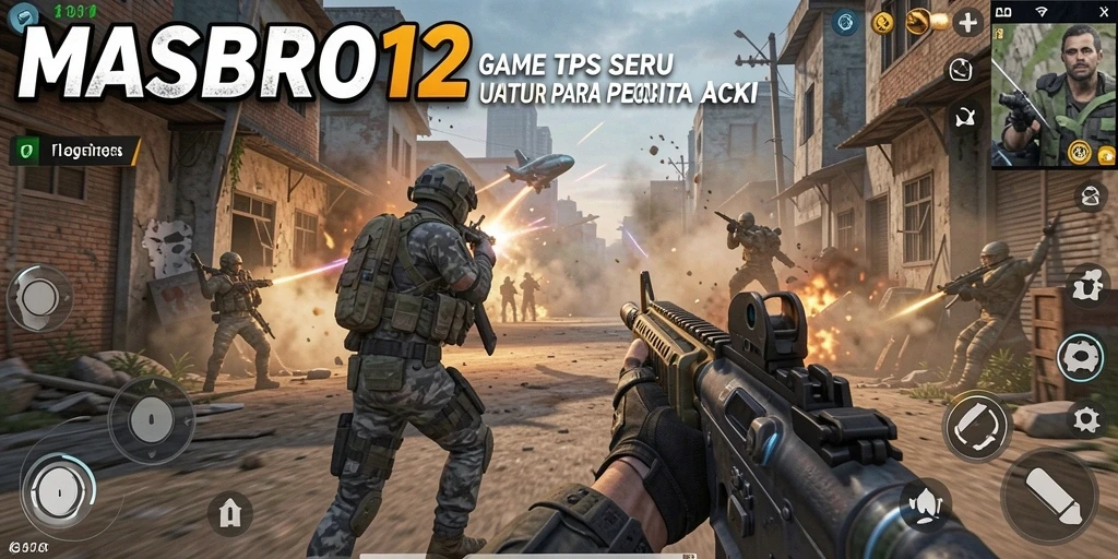 Tampilan gameplay seru dari MASBRO12 dalam aksi TPS.