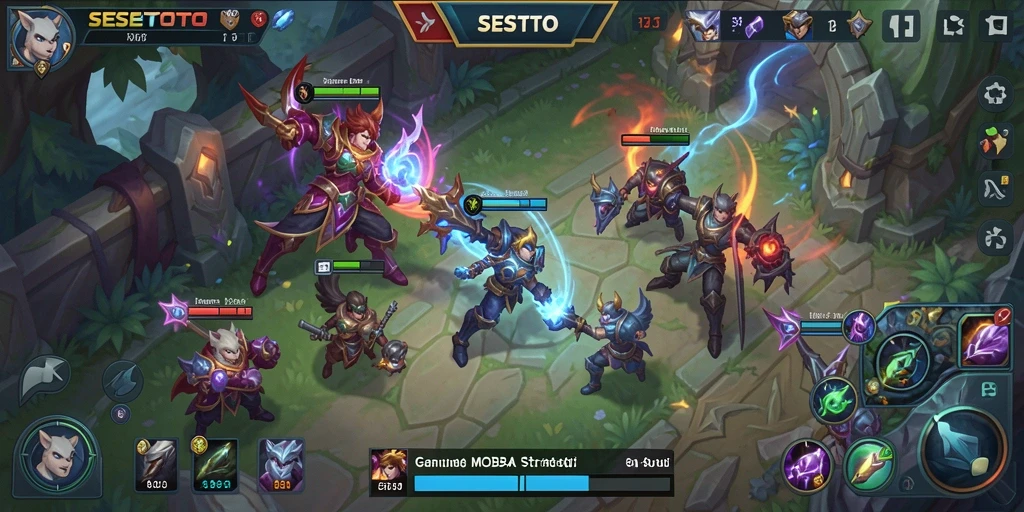 Tampilan gameplay seru dalam SESETOTO yang penuh strategi.
