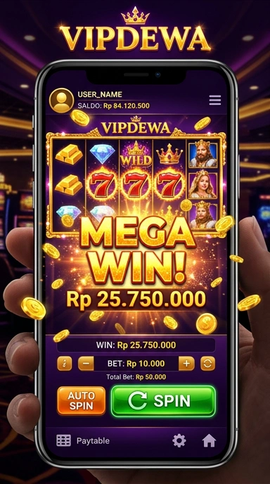 Halaman unduh aplikasi vipdewa yang informatif dan intuitif.